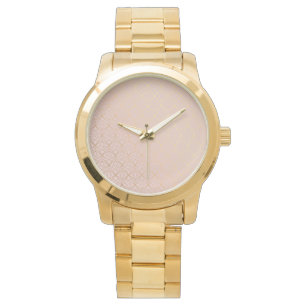 Oversized Gold Bracelet Rose Gold Design Watch