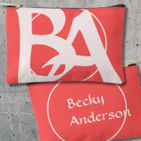 Oversized Initials in Rosé and Red