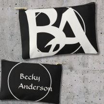 Oversized Initials in White and Black