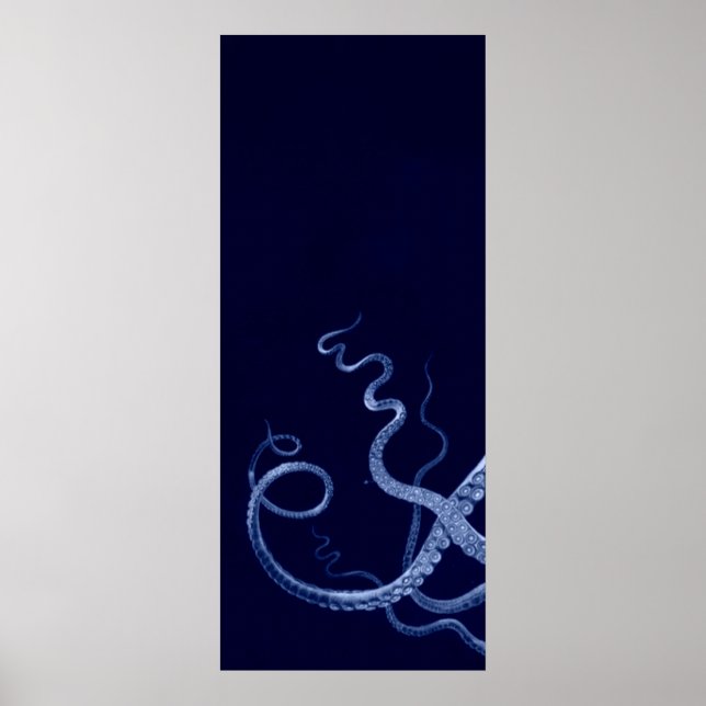 Oversized Octopus Triptych I Print in Blue (Front)