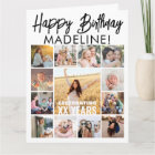 Oversized Photo Collage Happy Birthday Folded