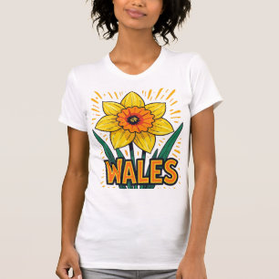 Oversized Retro Daffodil Celebratory Emblem T-Shirt
