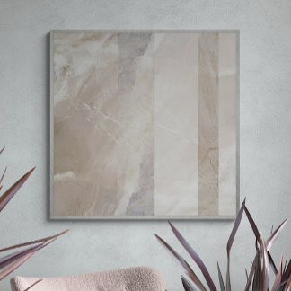 Oversized Soft Neutral Pastel Stripe Art Print