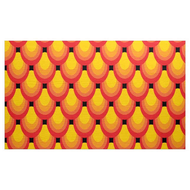 Oversized stylish 70s retro mod fabric (Yard)