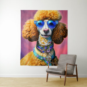 Oversized Sunglasses Poodle Dog Tapestry