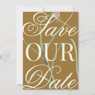 Oversized Vintage Floral Save The Date Invitation
