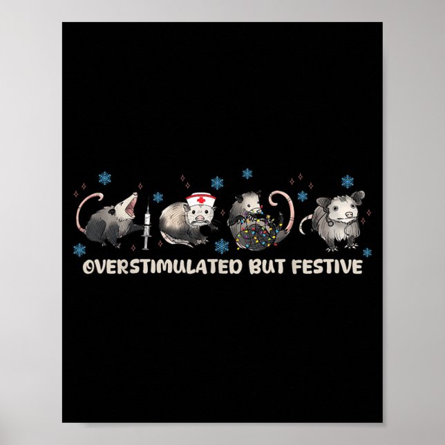 Overstimulated But Festive Funny Ssum Nurse Christ Poster (Front)