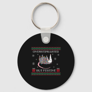 Overstimulated But Festive Ossum Christmas Tree Li Key Ring
