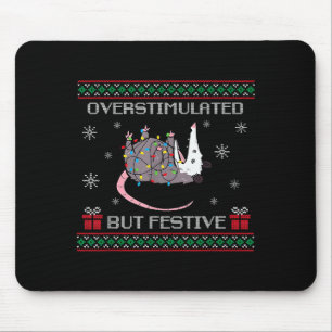 Overstimulated But Festive Ossum Christmas Tree Li Mouse Pad