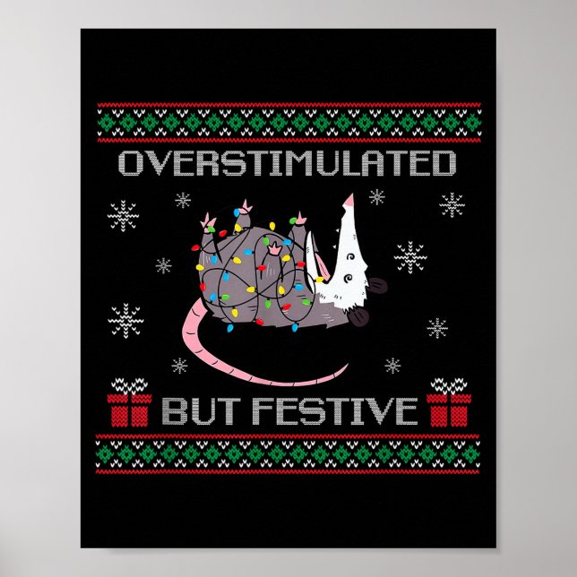 Overstimulated But Festive Ossum Christmas Tree Li Poster (Front)