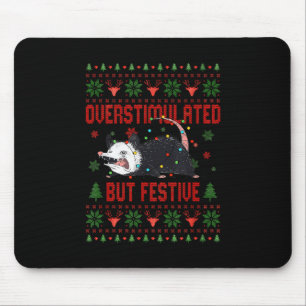 Overstimulated But Festive Possum Christmas _1 Mouse Pad