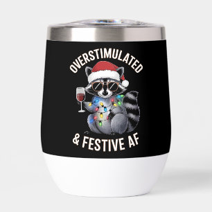 Overstimulated & Festive AF Racoon Espresso Lover