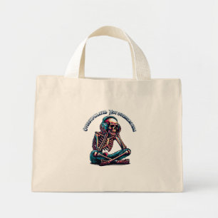 Overstimulated Not Overreacting Skeleton Neurodi Mini Tote Bag