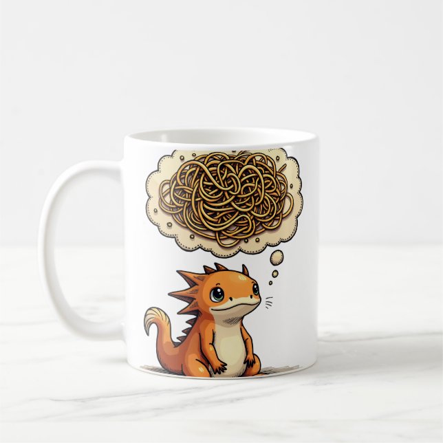 Overthink This Funny Axolotl Introvert Anxious Spa Coffee Mug (Left)