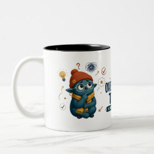 Overthink This Funny Two-Tone Coffee Mug