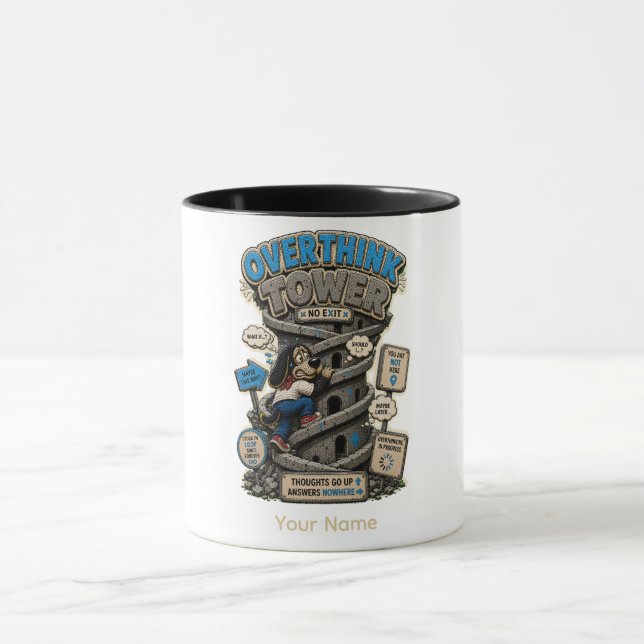 Overthink Universe Personalised Funny Coffee Mug (Center)