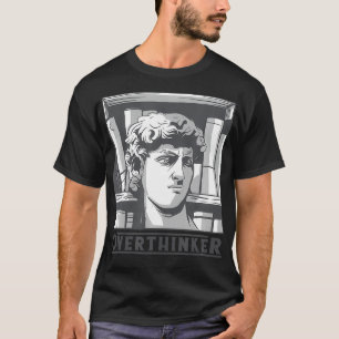 Overthinker Funny Statue Of David In Library Gift  T-Shirt