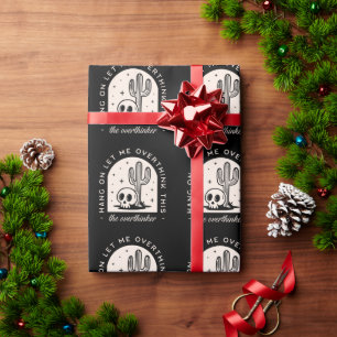 Overthinker introvert dark humour witchy black wrapping paper