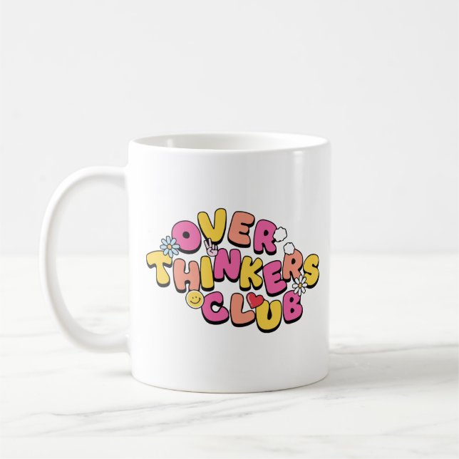 Overthinkers club coffee mug (Left)