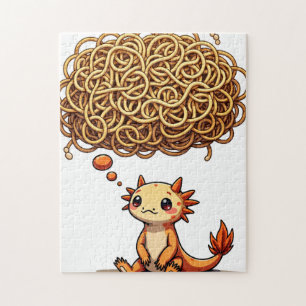 Overthinking Axolotl Funny Notebook Sticker Introv Jigsaw Puzzle