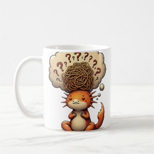Overthinking Axolotl Meme Funny Animal Stress Reli Coffee Mug
