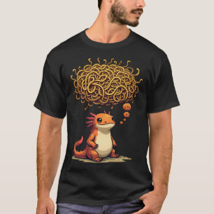 Overthinking Axolotl Sticker Introvert Humour Cute T-Shirt