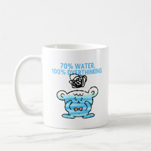 Overthinking Bear Mug – 70% Water, 100% Thoughts