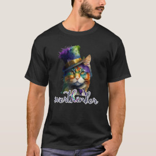 Overthinking Cat Meme Overthinker Gifts Christmas  T-Shirt