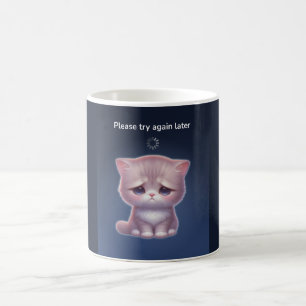 Overthinking Cat Mug – Cute Anxiety Gift