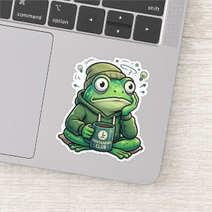 Overthinking Frog Sticker