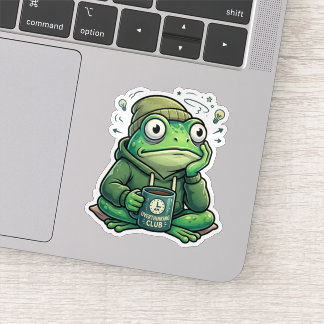 Overthinking Frog Sticker