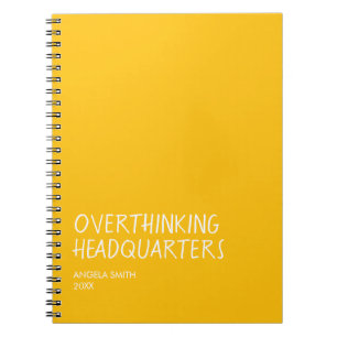 Overthinking Headquarters – Funny Overthinker Note Notebook