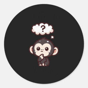 Overthinking Monkey Sticker