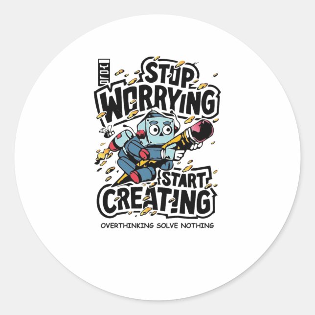 Overthinking Solves No Thing Sticker  (Front)