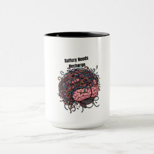 Overthinking Sticker – Funny Mental Health Humor L Mug