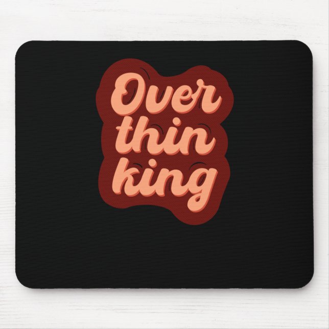 Overthinking Typography Design For Professional Ov Mouse Pad (Front)