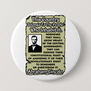 Overthrow The Government 7.5 Cm Round Badge