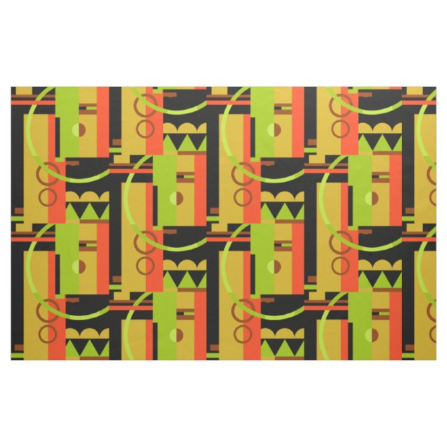 OVERTURE: Art Deco Geometric, Early Autumn Fabric (Fat Quarter)