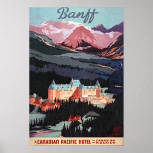 Overview of the Banff Springs Hotel Poster