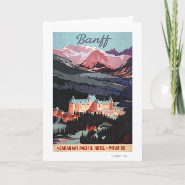 Overview of the Banff Springs Hotel Poster Card (Front)