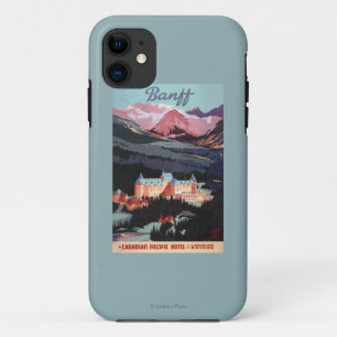 Overview of the Banff Springs Hotel Poster iPhone 11 Case