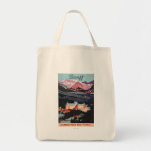 Overview of the Banff Springs Hotel Poster Tote Bag