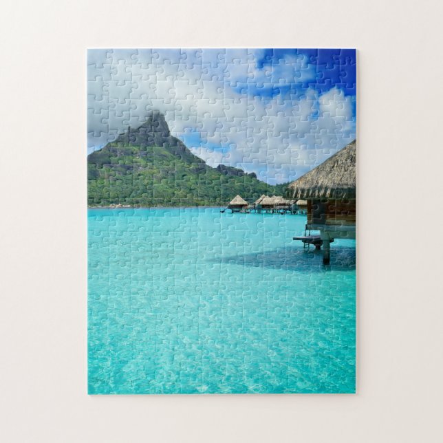 Overwater bungalows in Bora Bora vertical puzzle (Vertical)