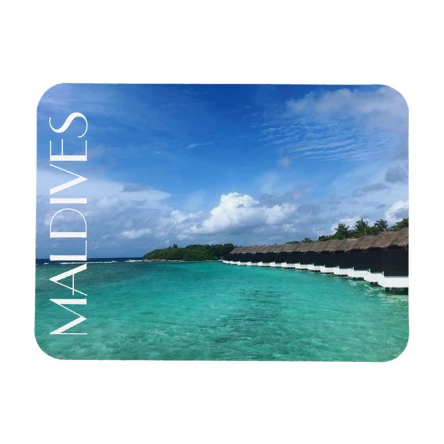 overwater maldives magnet (Horizontal)