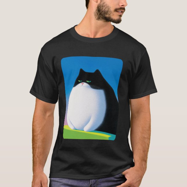 Overweight Cat Meme T-Shirt (Front)