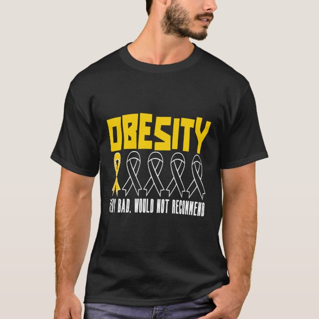 Overweight Fat Obese Chubby Obesity Awareness T-Shirt (Front)