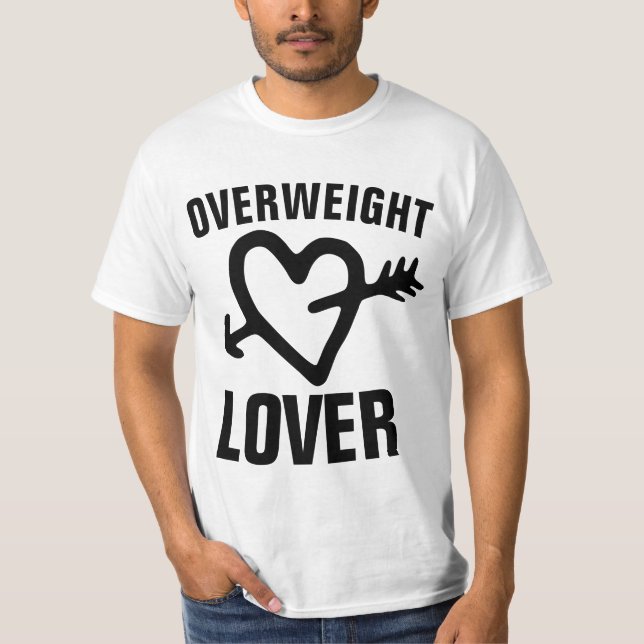 OVERWEIGHT LOVER Vintage T-Shirts (Front)