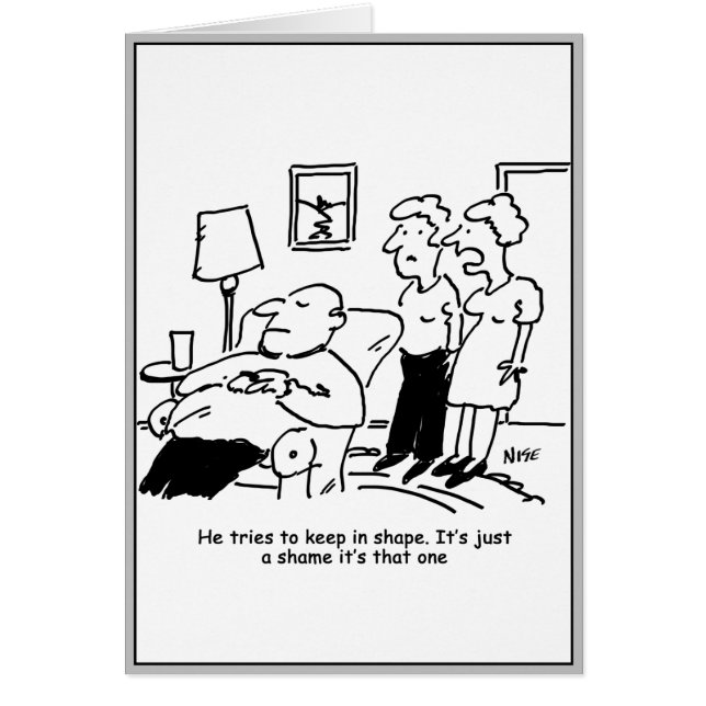 Overweight Unfit Obese Man Tries to Keep Fit Funny (Front)