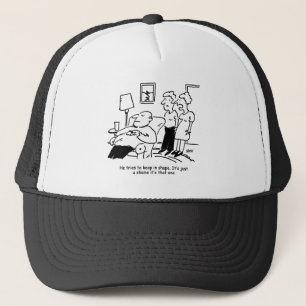 Overweight Unfit Obese Man Tries to Keep Fit Funny Trucker Hat