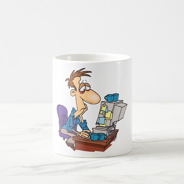 Overworked Office Worker Funny Tired Employee Coffee Mug (Creator Uploaded)